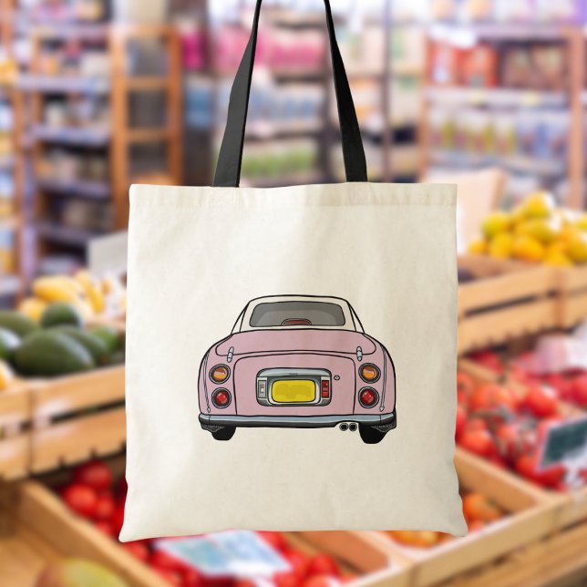 Bolsa De Tote Del Coche De Figaro Rosa (Fun tote bag for the pink figaro car owner)