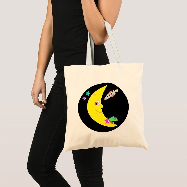 Bolsa De Tote Del Cohete Moon personalizado (Subido por el creador)