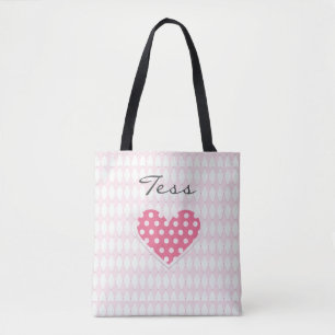 Bolsa De Tote Del Corazón Rosa