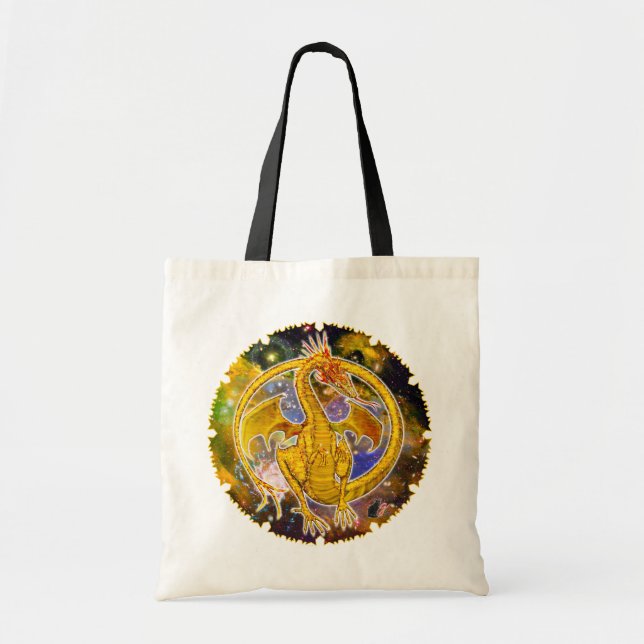 Bolsa de Tote del Dragón Cósmico de Topaz (Frente)
