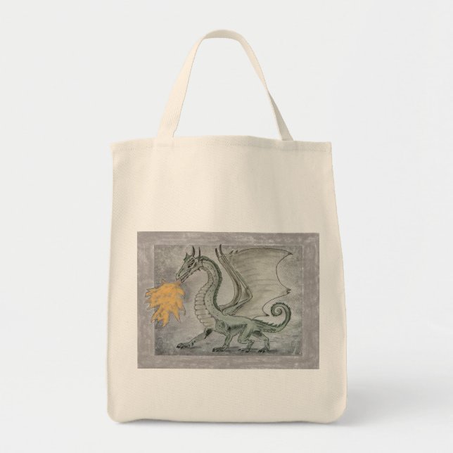 Bolsa De Tote Del Dragón Respirante Al Fuego (Frente)