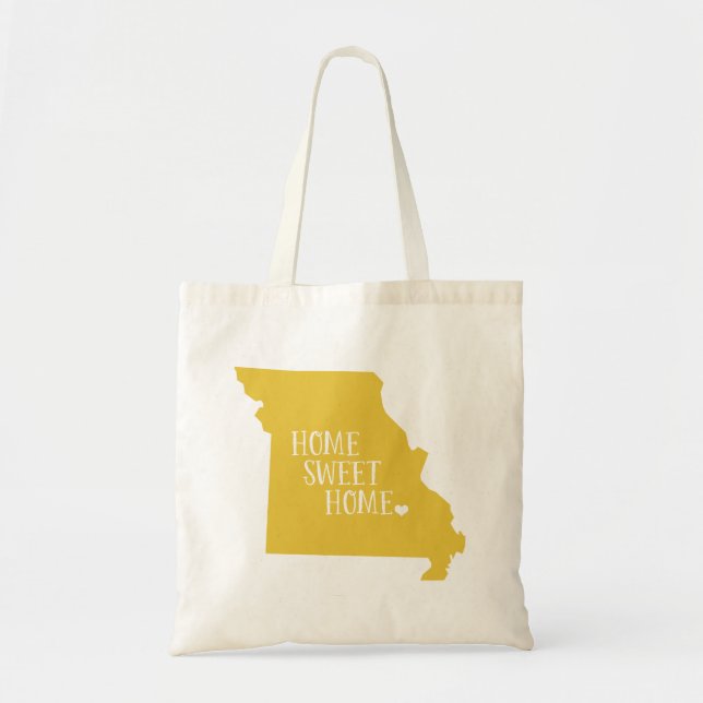 Bolsa de Tote del estado de casa dulce amarillo de (Frente)