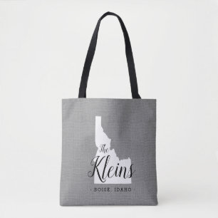 Bolsa de Tote del Estado de Monograma de la Famili