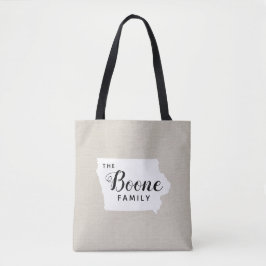 Bolsa De Tote Del Estado De Monograma De La Famili