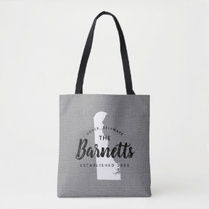 Bolsa De Tote Del Estado Del Monograma De La Famil