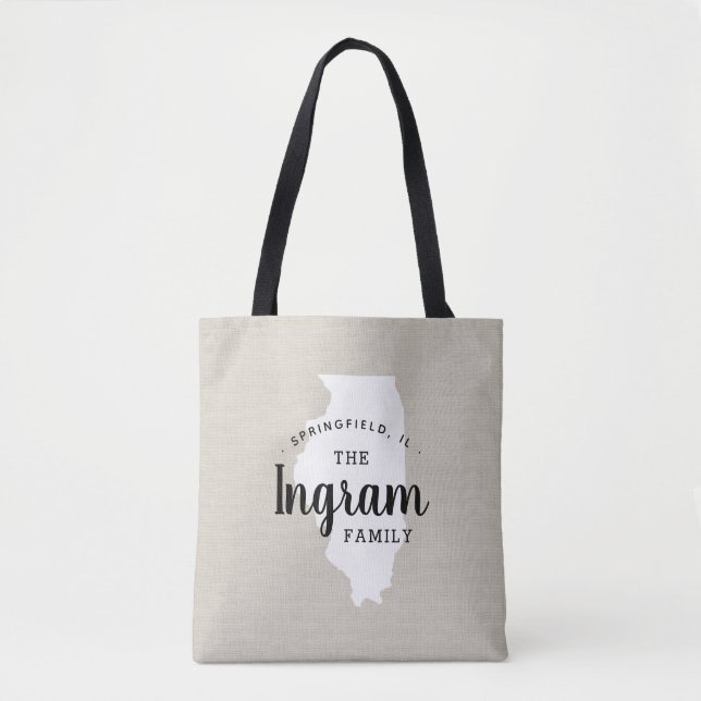Bolsa de Tote del Estado Monograma de la Familia I (Anverso)