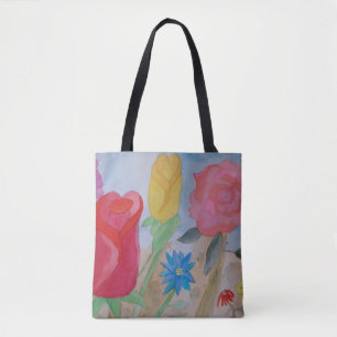 Bolsa De Tote Del Jardín De Flores De Verano