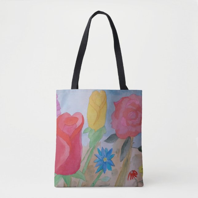 Bolsa De Tote Del Jardín De Flores De Verano (Anverso)