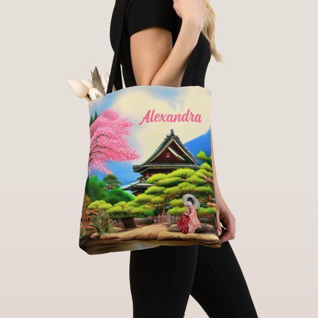 Bolsa de tote del jardín japonés (Detalle)