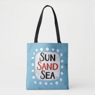 Bolsa De Tote Del Mar De Arena De Sol
