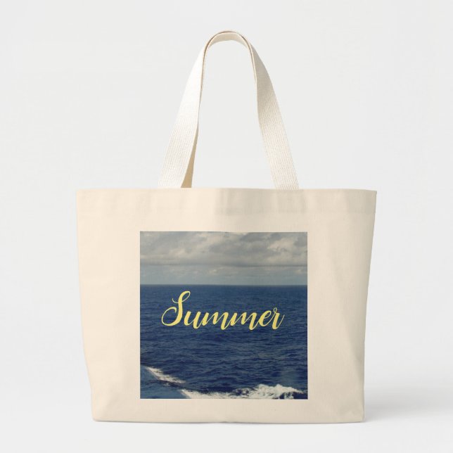 Bolsa De Tote Del Océano Azul De Verano (Frente)