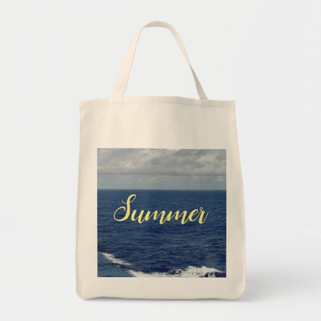 Bolsa De Tote Del Océano Azul De Verano (Frente)
