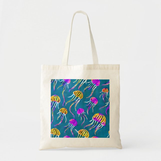 Bolsa De Tote Del Patrón De La Jellyfish (Frente)