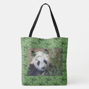 Bolsa De Tote Del Patrón Verde De Bambú
