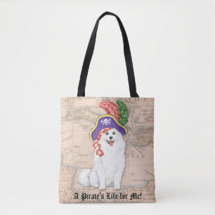 Bolsa de Tote del Pirata del perro esquimal americ