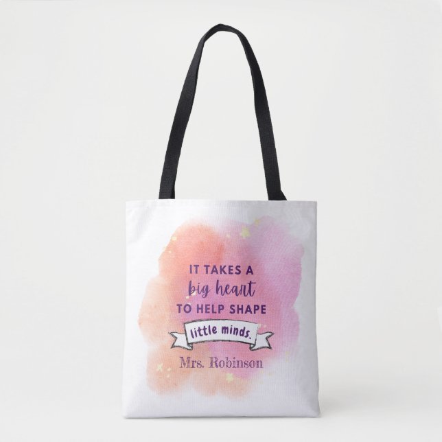 Bolsa de Tote del profesor de acuarela personaliza (Anverso)