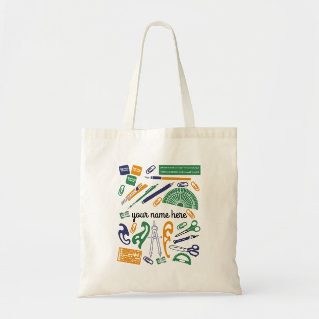 Bolsa de Tote del profesor de matemáticas personal (Frente)