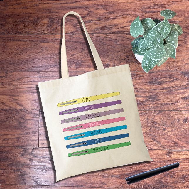 Bolsa de Tote del profesor de plumas de arcoiris i (Subido por el creador)
