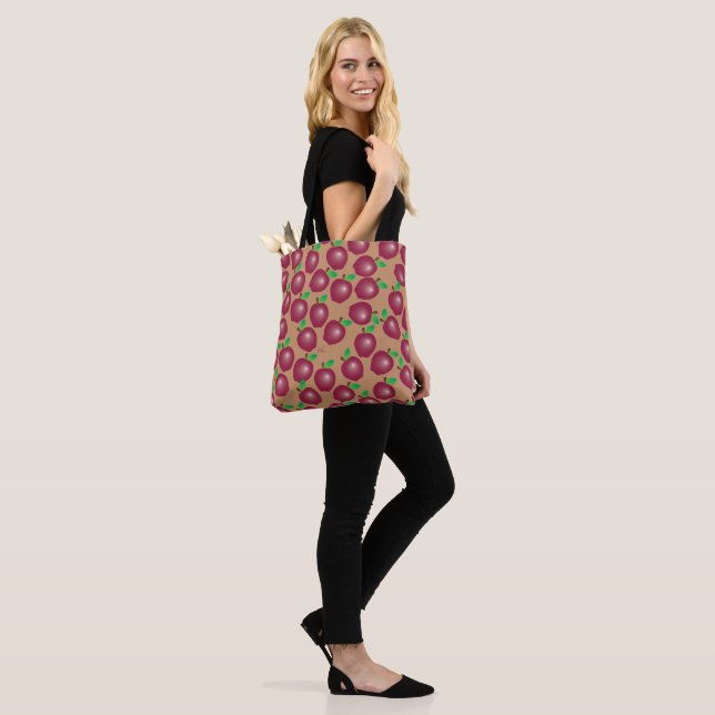 Bolsa de Tote del profesor del patrón de Apple Roj (Puesto)