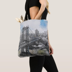 Bolsa de Tote del puente de Brooklyn - Elegante NY