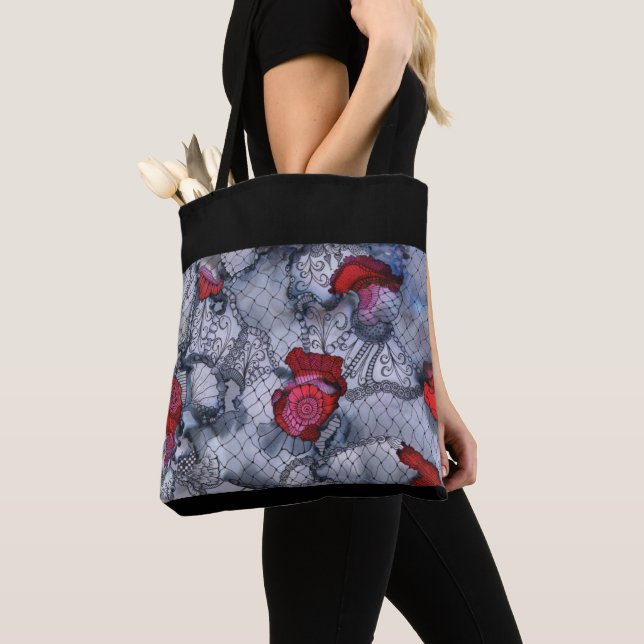 Bolsa de tote del Rosa negro (Detalle)