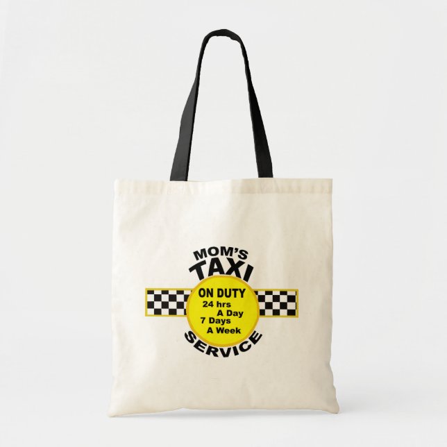 Bolsa de tote del servicio de taxi de mamá (Frente)