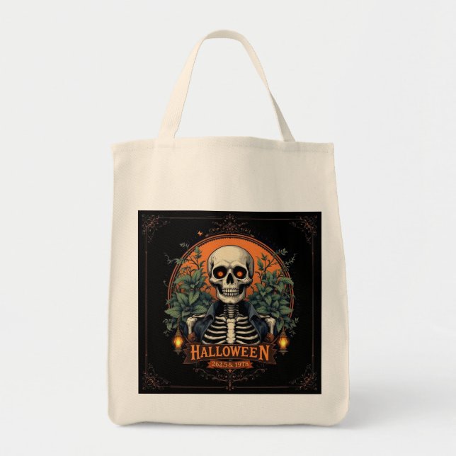 Bolsa de Tote del Skeleton de Halloween - Fantasía (Frente)