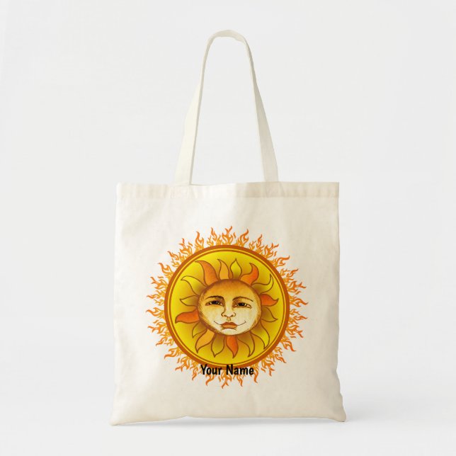 Bolsa de tote del sol sonriente (Frente)