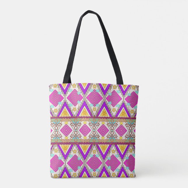 Bolsa de Tote del verano tribal de la isla Boho (Reverso)