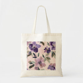 Bolsa de Tote Delicada de Flores Violetas - Púrpur