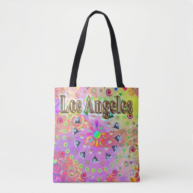 Bolsa de Tote dorado afortunada de Los Ángeles (Anverso)