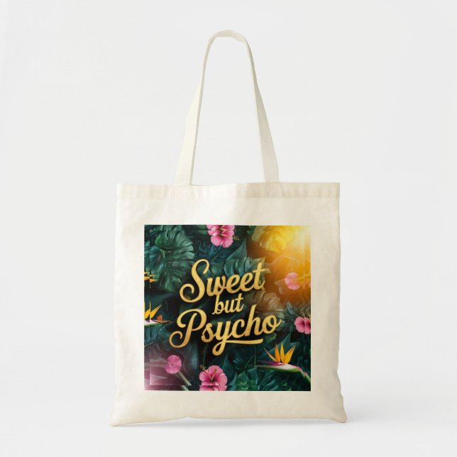 Bolsa de Tote dulce pero Psycho de moda (Frente)