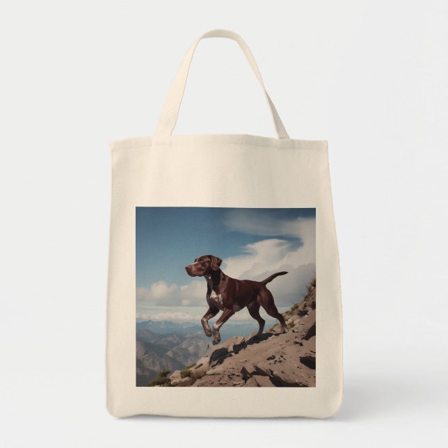 Bolsa de Tote elegante con punteros alemanes de co (Frente)