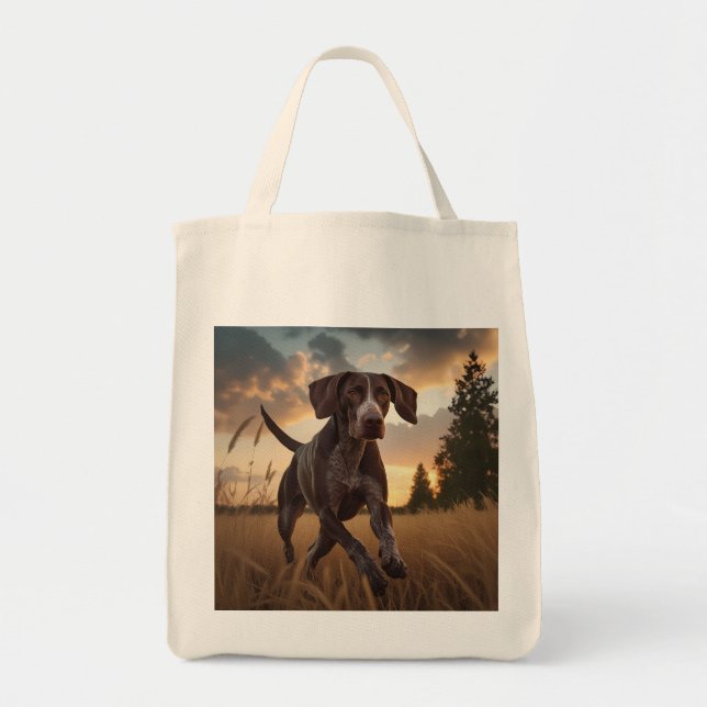 Bolsa de Tote elegante con punteros alemanes de co (Frente)
