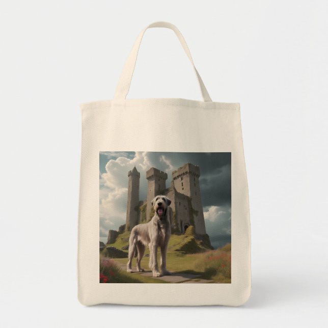 Bolsa De Tote Elegante De Comestibles De Wolfhound (Frente)