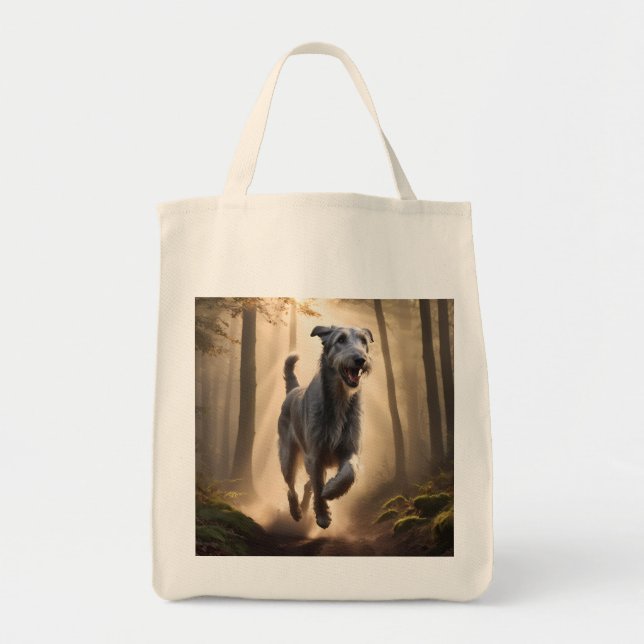 Bolsa De Tote Elegante De Comestibles De Wolfhound (Frente)