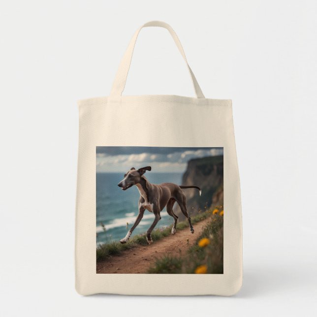 Bolsa De Tote Elegante De La Compra Del Greyhound  (Frente)