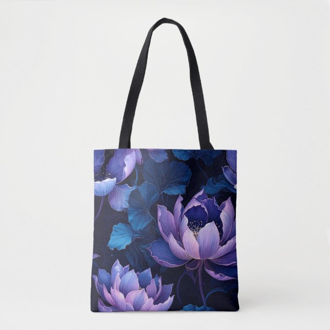 Bolsa de tote elegante de Lotus Bloom (Anverso)