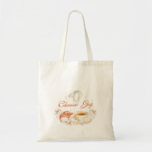 Bolsa de Tote - Elegir alegría - Cottagecore