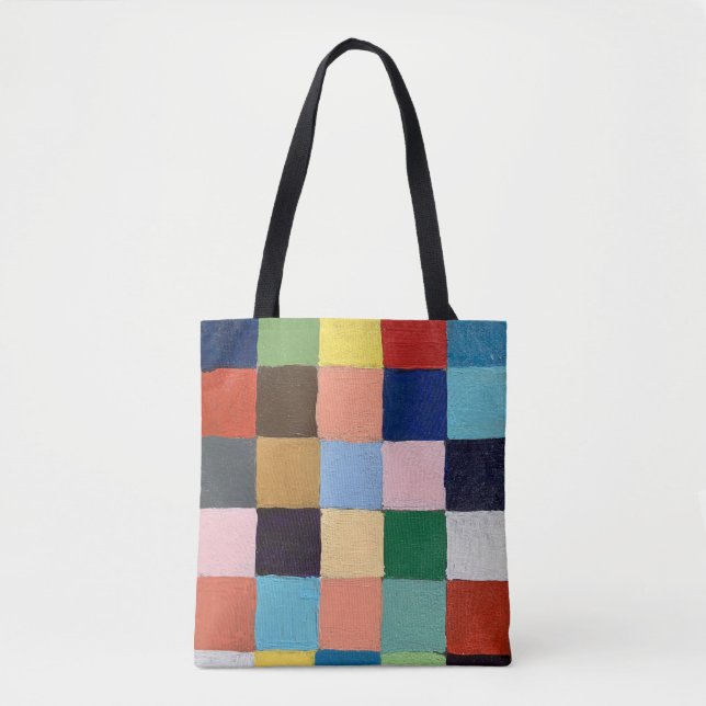 Bolsa de Tote en diseño de plazas funky (Anverso)