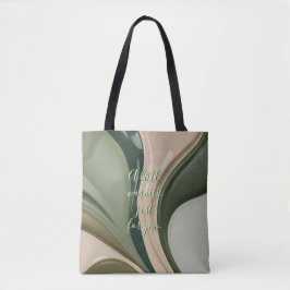 Bolsa de tote en un gráfico abstracto elegante