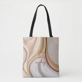 Bolsa de tote en un gráfico abstracto elegante