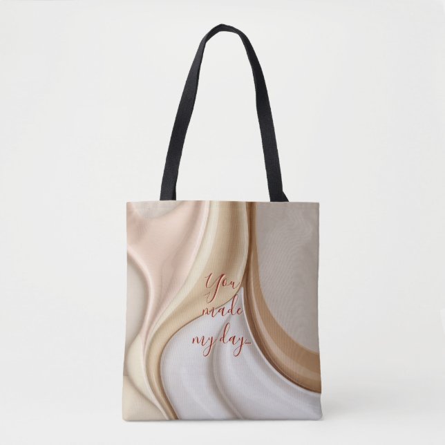 Bolsa de tote en un gráfico abstracto elegante (Anverso)