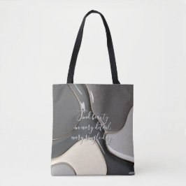 Bolsa de tote en un gráfico abstracto elegante