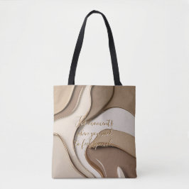 Bolsa de tote en un gráfico abstracto elegante