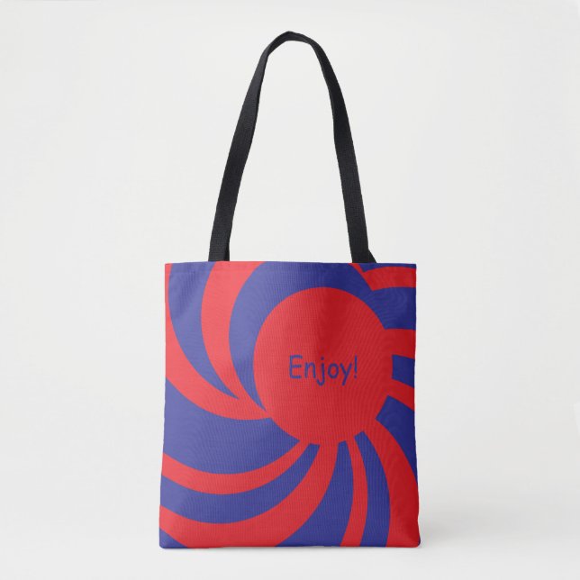 Bolsa de Tote - Espiral roja y azul (Anverso)