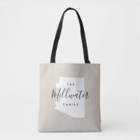 Bolsa de Tote Estatal Monograma de la Familia Ariz
