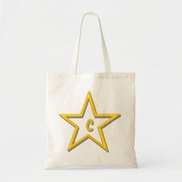 Bolsa de Tote - Estrella amarilla con inicial