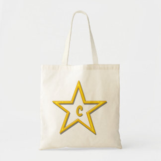 Bolsa de Tote - Estrella amarilla con inicial