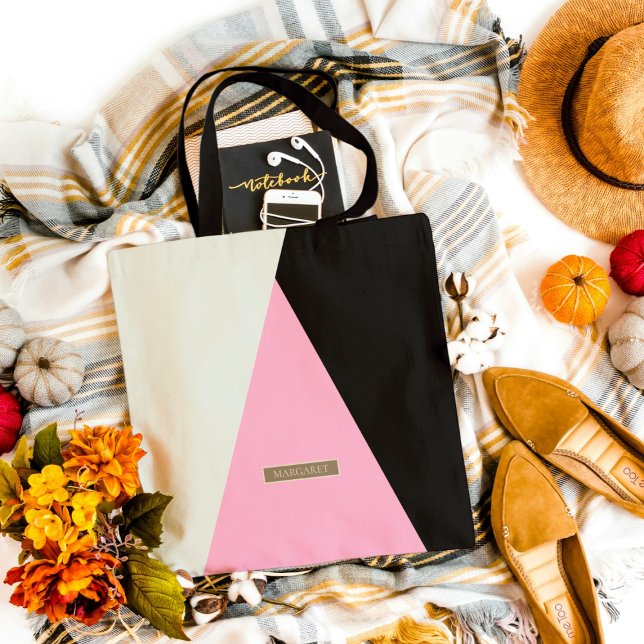 Bolsa de tote exclusiva estilo pastel moderno con  (Subido por el creador)